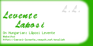 levente laposi business card